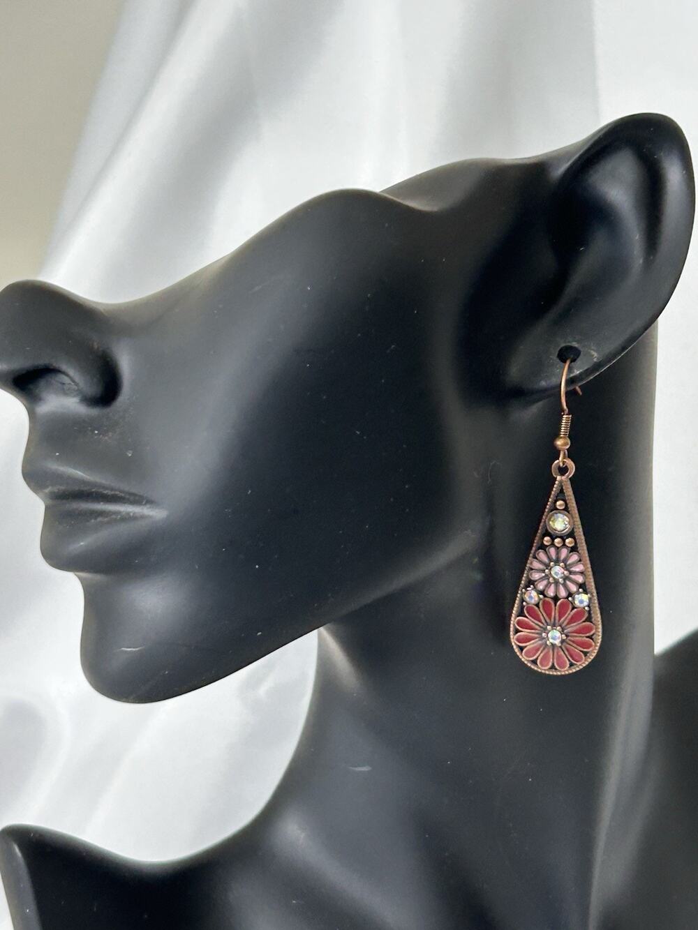 Lovely Boho Dangle Earrings Measures 2.25”